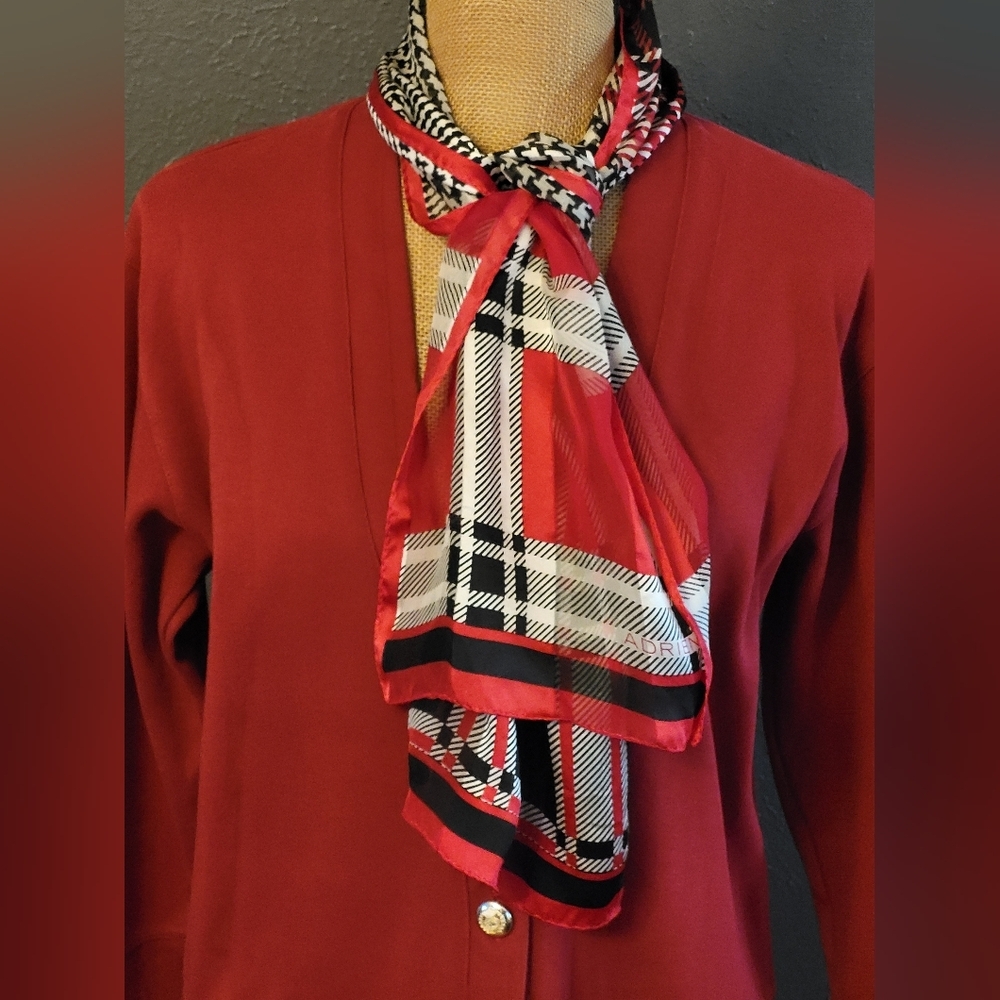 Talbots Medium Red Knit Cardigan Gold Buttons - Picture 8 of 10